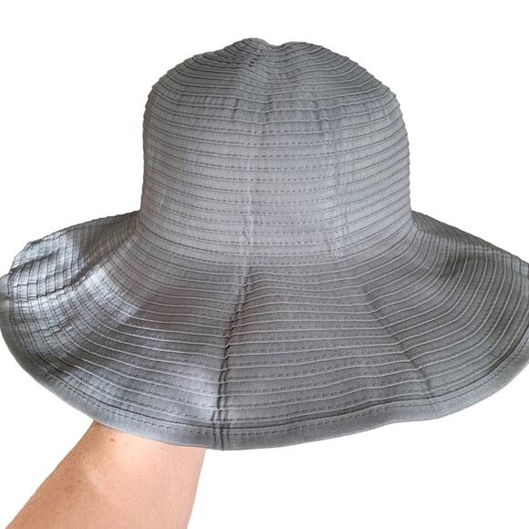 Kooringal Blue Grey Wide Brim Removable Chin Cord Ribbon Sun Hat O/S main image 5